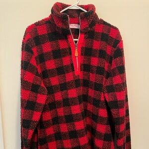 Pink Lily Buffalo check pullover